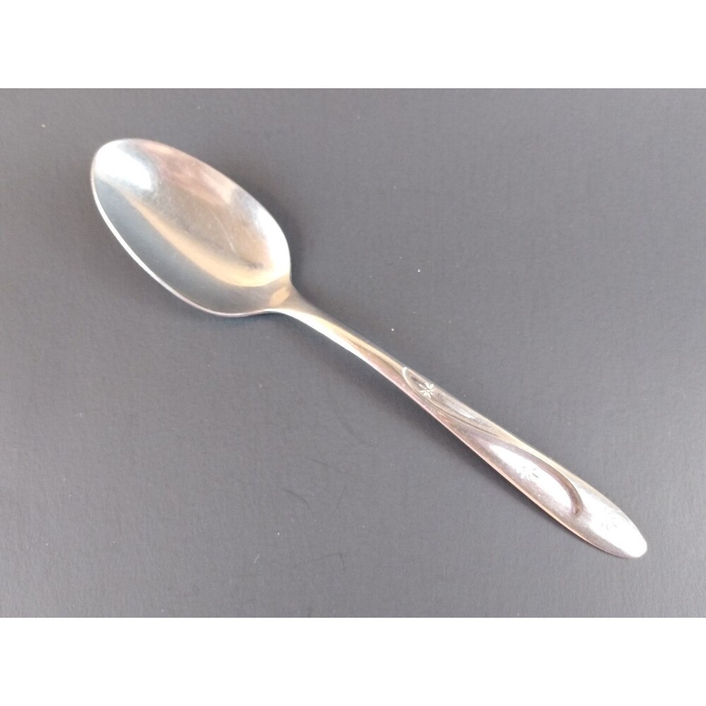 Americana Star Atomic Stars Tablespoon Serving Spoon Stainless USA Vintage 8 in